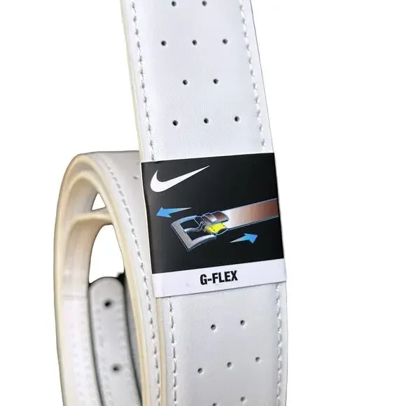 NEW Nike TW Mesh G-Flex White Golf Belt Men's Size 40 - Picture 4 of 9